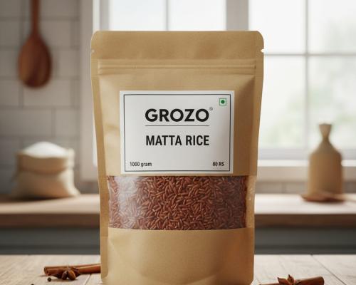 Matta Rice – Premium Kerala Red Rice | 1000g | Naturally Parboiled & Hygienically Packed img